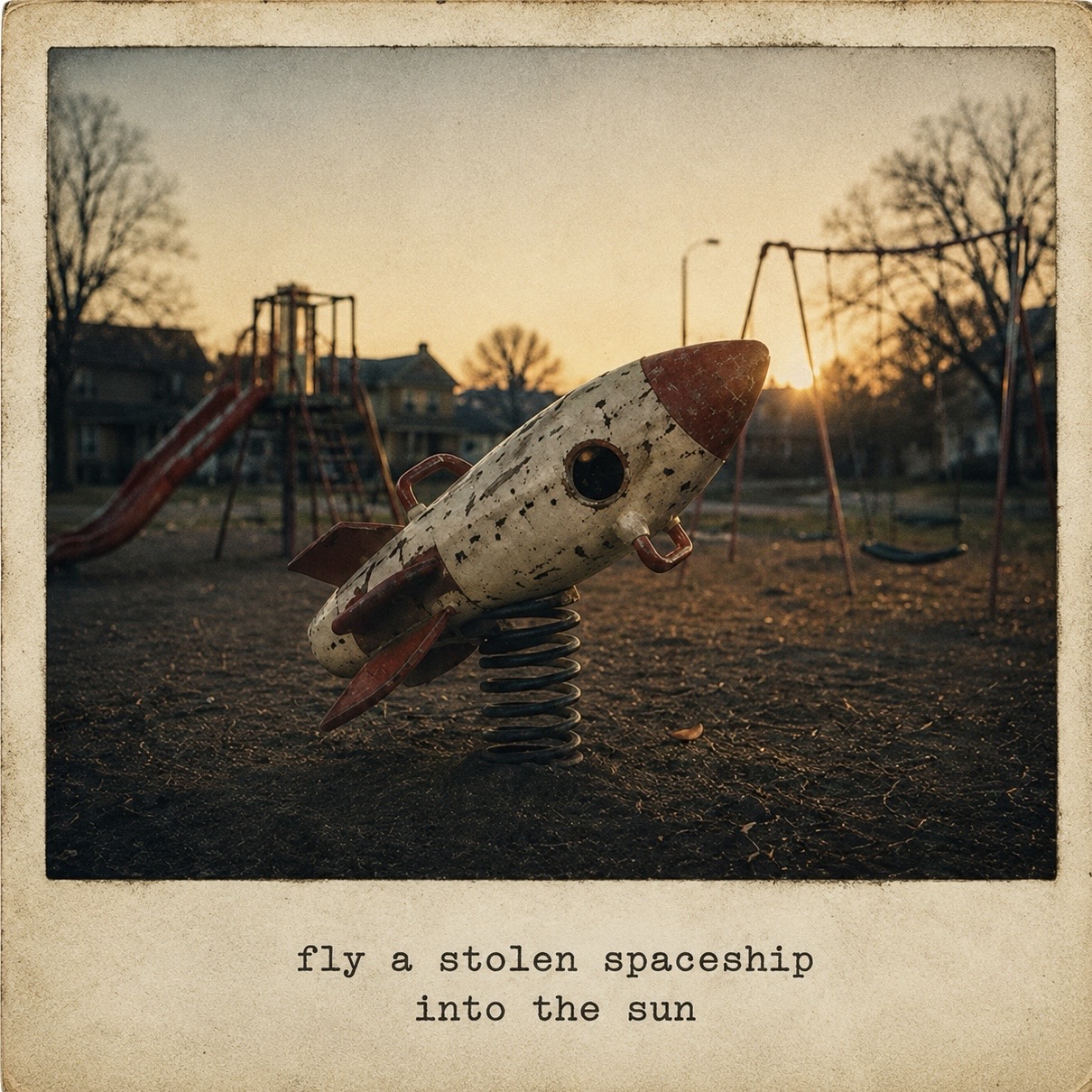 fly a stolen spaceship into the sun album cover